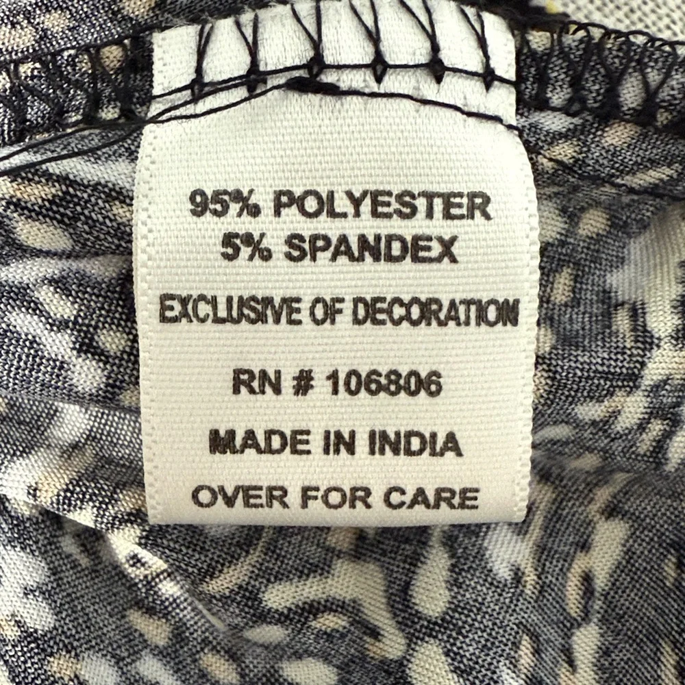 Emily Daniel’s Elegant Brown and Gold Swirl Tunic Top SZPM. - Picture 4 of 14